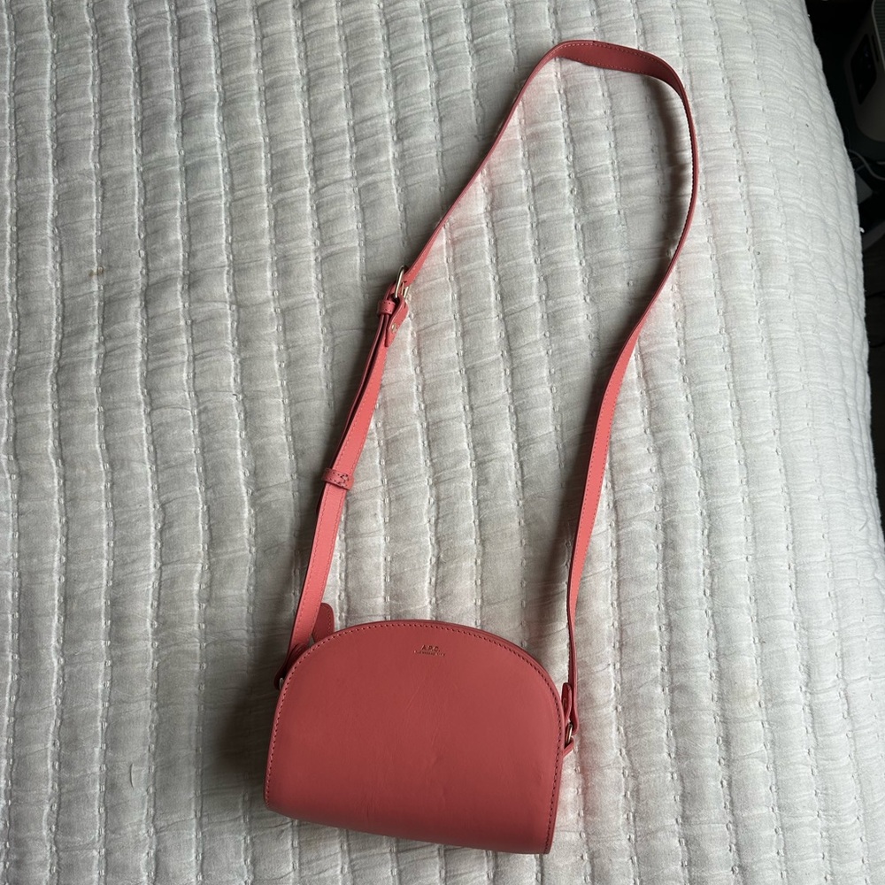 A.P.C mini Demi Lune bag in pink